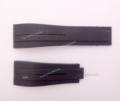 Rubber B Watch Band 20mm for Copy Rolex Yacht-master Watches